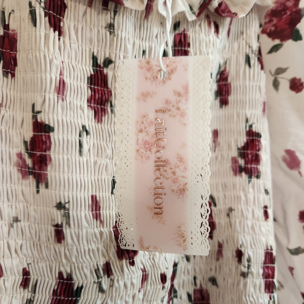 Vicky Floral Ruffled Mini Off The Shoulder Dress - Picture 5 of 5